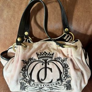 Pink Velour Juicy Couture Hand Bag